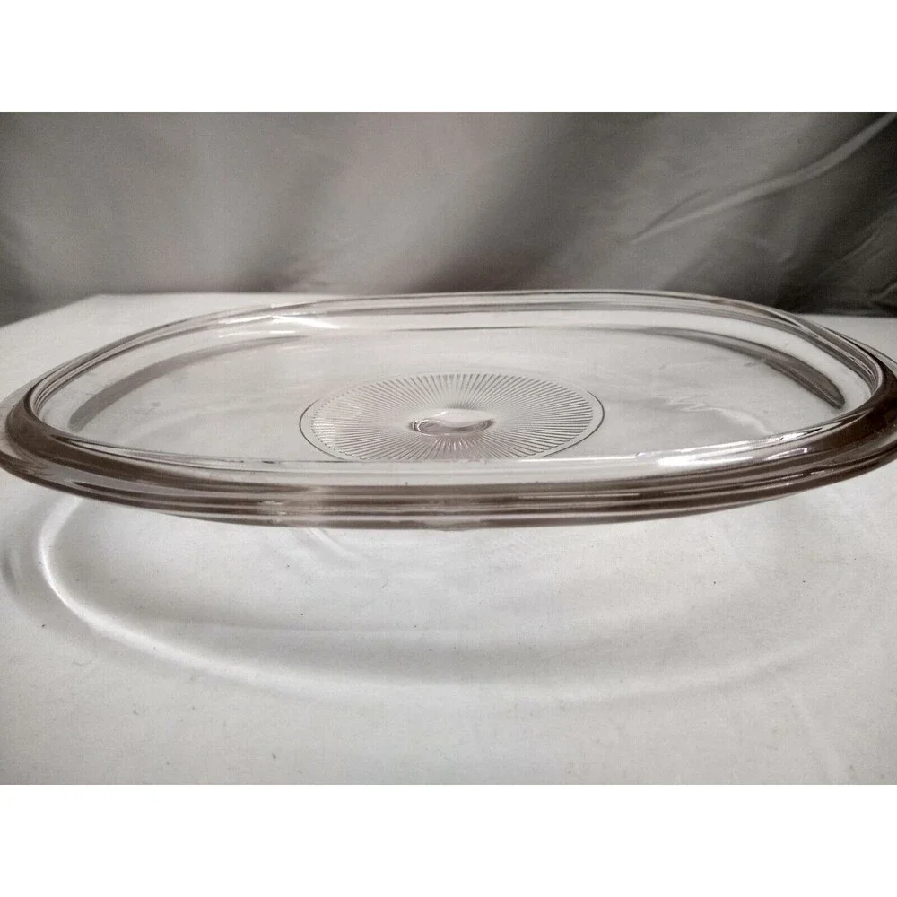 Vintage Pyrex Clear Oval Glass Replacement Lid DC1 1/2C-A #20 Made in the USA